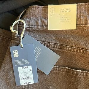 Brown Vintage Straight Jeans
